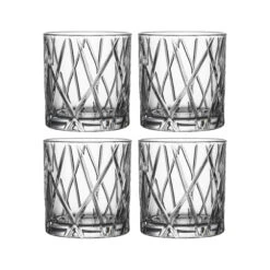Orrefors 4 Vasos City Double Old Fashioned