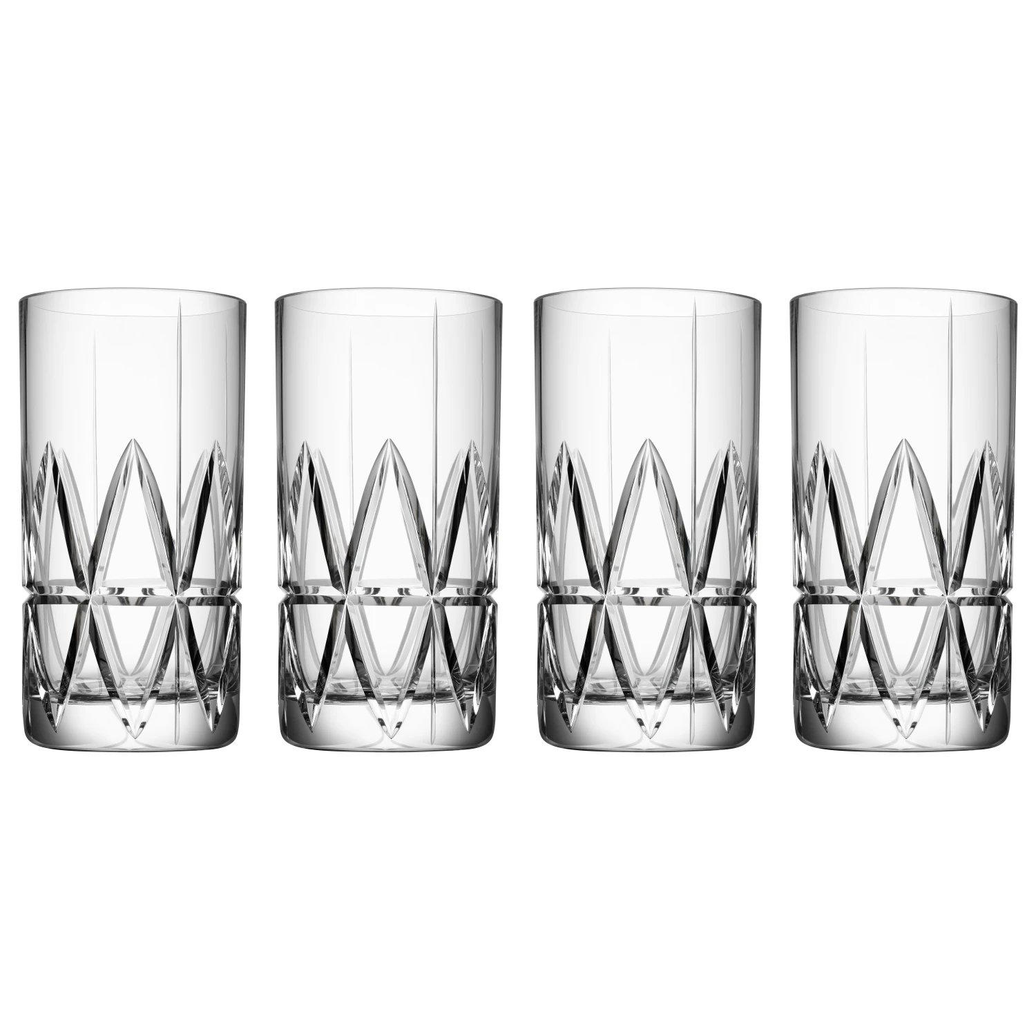 Orrefors 4 Vasos Peak Highball