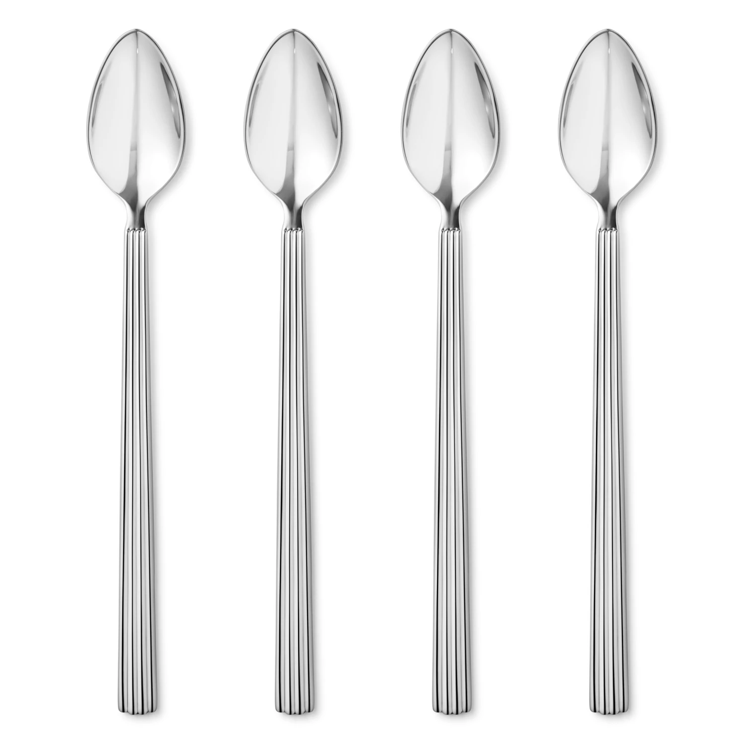 Georg Jensen 4 Cucharillas De Café Latte Bernadotte 3 Georg Jensen 4 Cucharillas De Café Latte Bernadotte