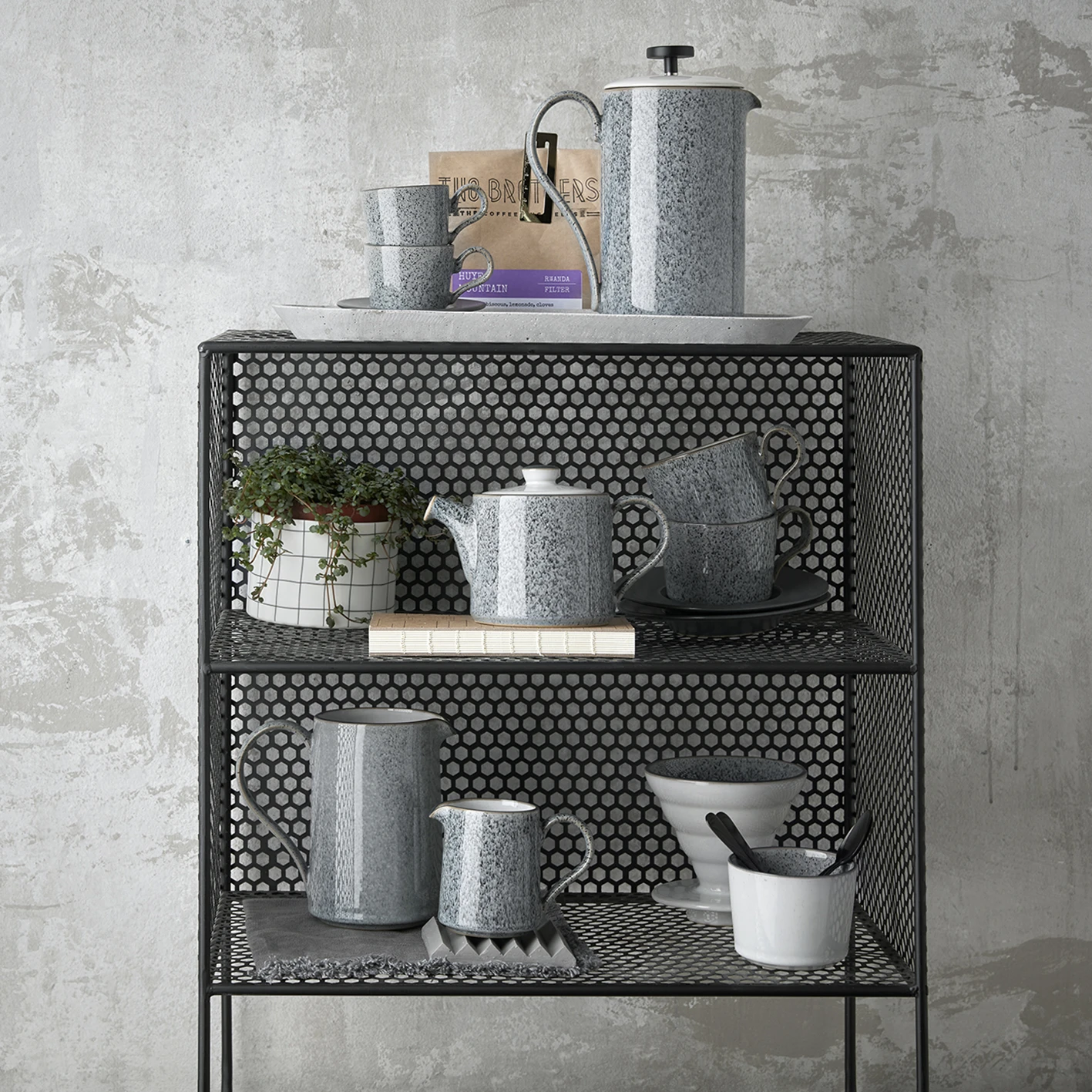 Denby Plato Para Taza Espresso Studio Grey Brew 4 Denby Plato Para Taza Espresso Studio Grey Brew - Imagen 2