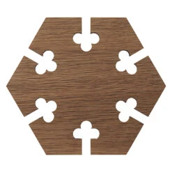 Warm Nordic Salvamanteles Gourmet Wood Trivet Hexagonal