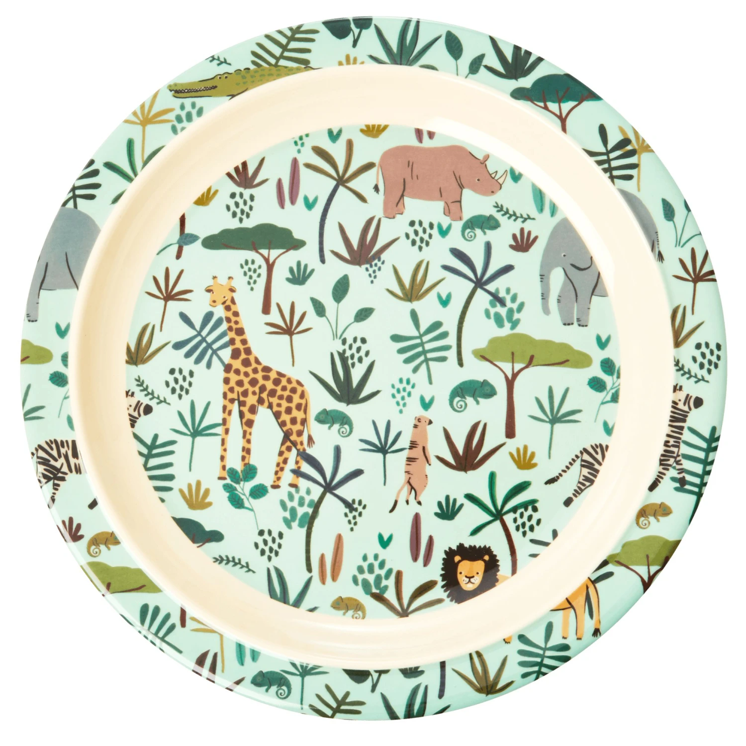 Plato Para Niños Rice Jungle Animals 3 Plato Para Niños Rice Jungle Animals