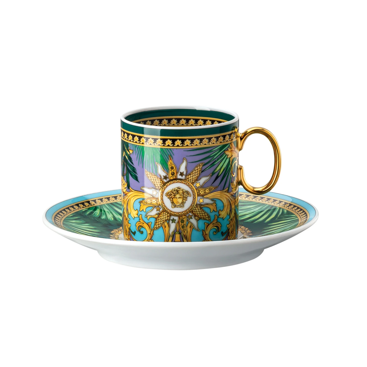 Taza Espresso Y Platillo Versace Jungle Animalier 3 Taza Espresso Y Platillo Versace Jungle Animalier