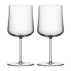Orrefors 2 Vasos Con Pie Informal 36 Cl