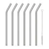 Blomus 6 Pajitas De Vidrio Curvadas Con Cepillo Sala Ø20 Cm
