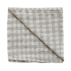 Servilleta De Lino A Cuadros Gingham 45x45 Cm