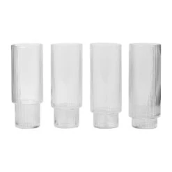 Ferm LIVING 4 Vasos Altos Ripple
