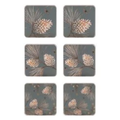 6 Posavasos Pine Cone